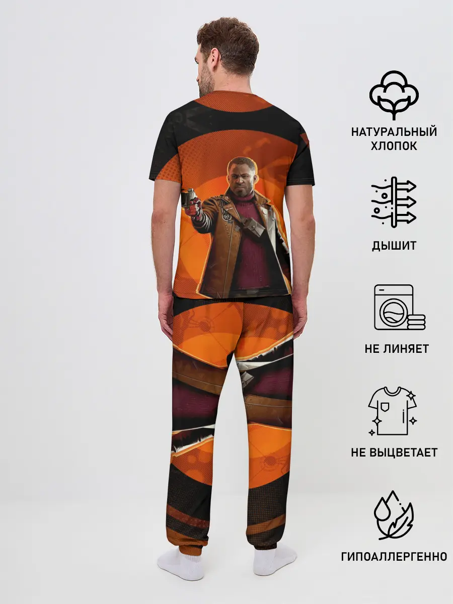 Мужская пижама с брюками / Кольт на фоне Джулианны