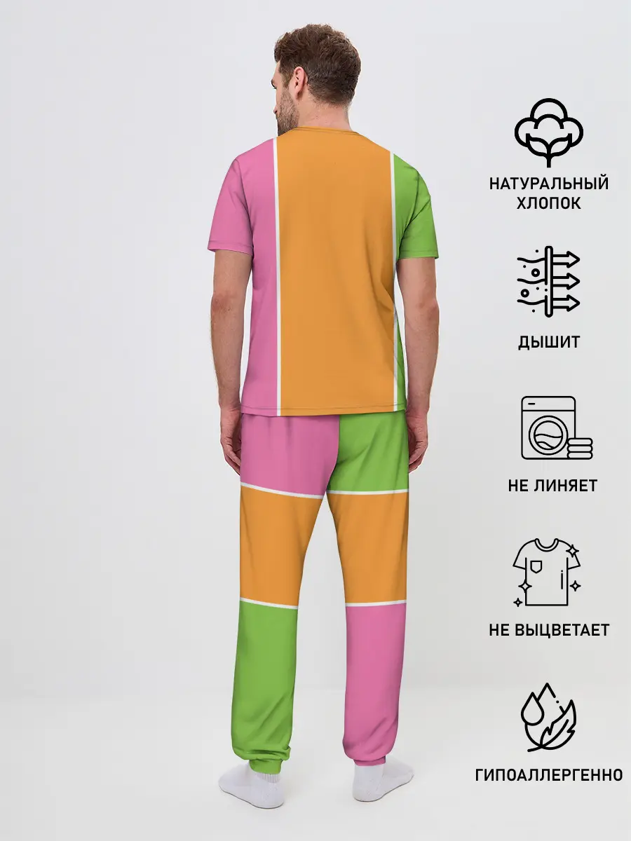 Мужская пижама с брюками / На игле