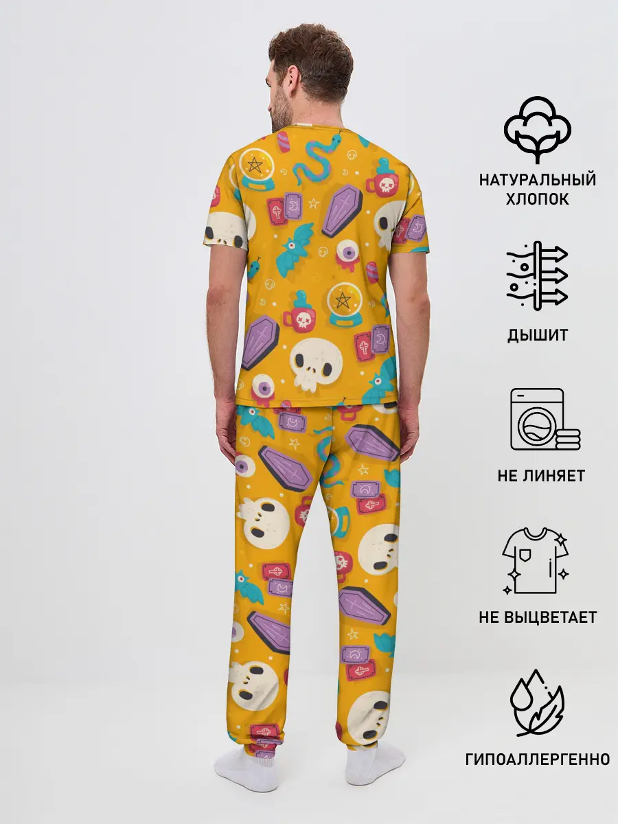 Мужская пижама с брюками / Весенний Хэллоуин