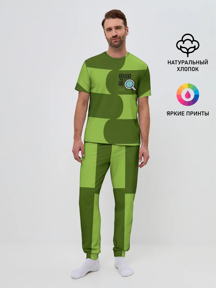 Мужская пижама с брюками / В поисках QR