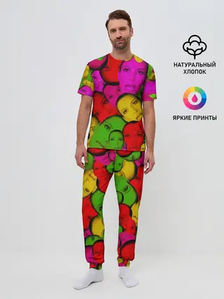 Мужская пижама с брюками / Crazy Kim Kardashian