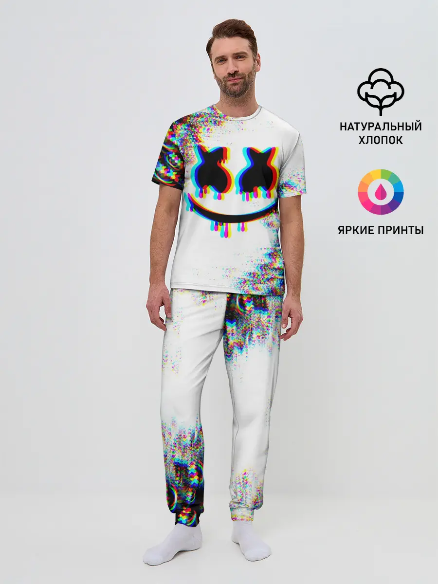 Мужская пижама с брюками / MARSHMELLOW GLITCH
