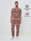 Мужская пижама с брюками / Вязаный рисунок