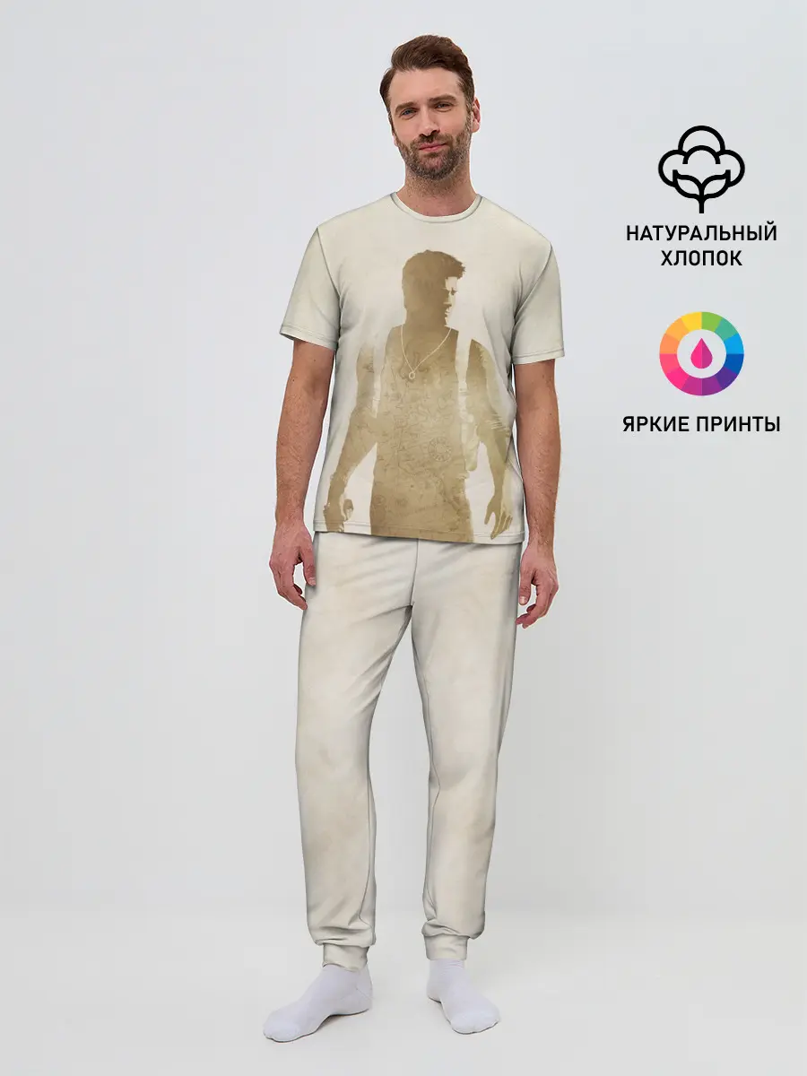 Мужская пижама с брюками / Силуэт Нейта Дрейка Uncharted