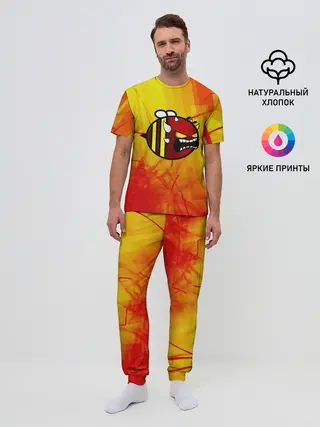 Мужская пижама с брюками / Geometry Dash | Red Demon