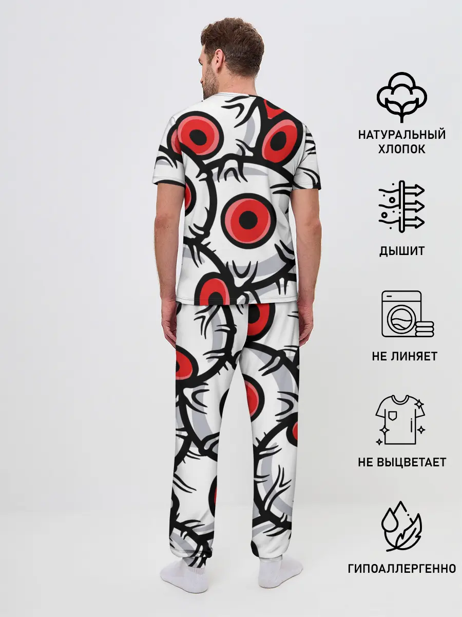 Мужская пижама с брюками / ГЛАЗА ЗЛОДЕЯ | RED EYES