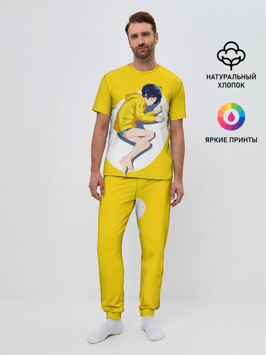 Мужская пижама с брюками / Yellow egg. Oto Ai