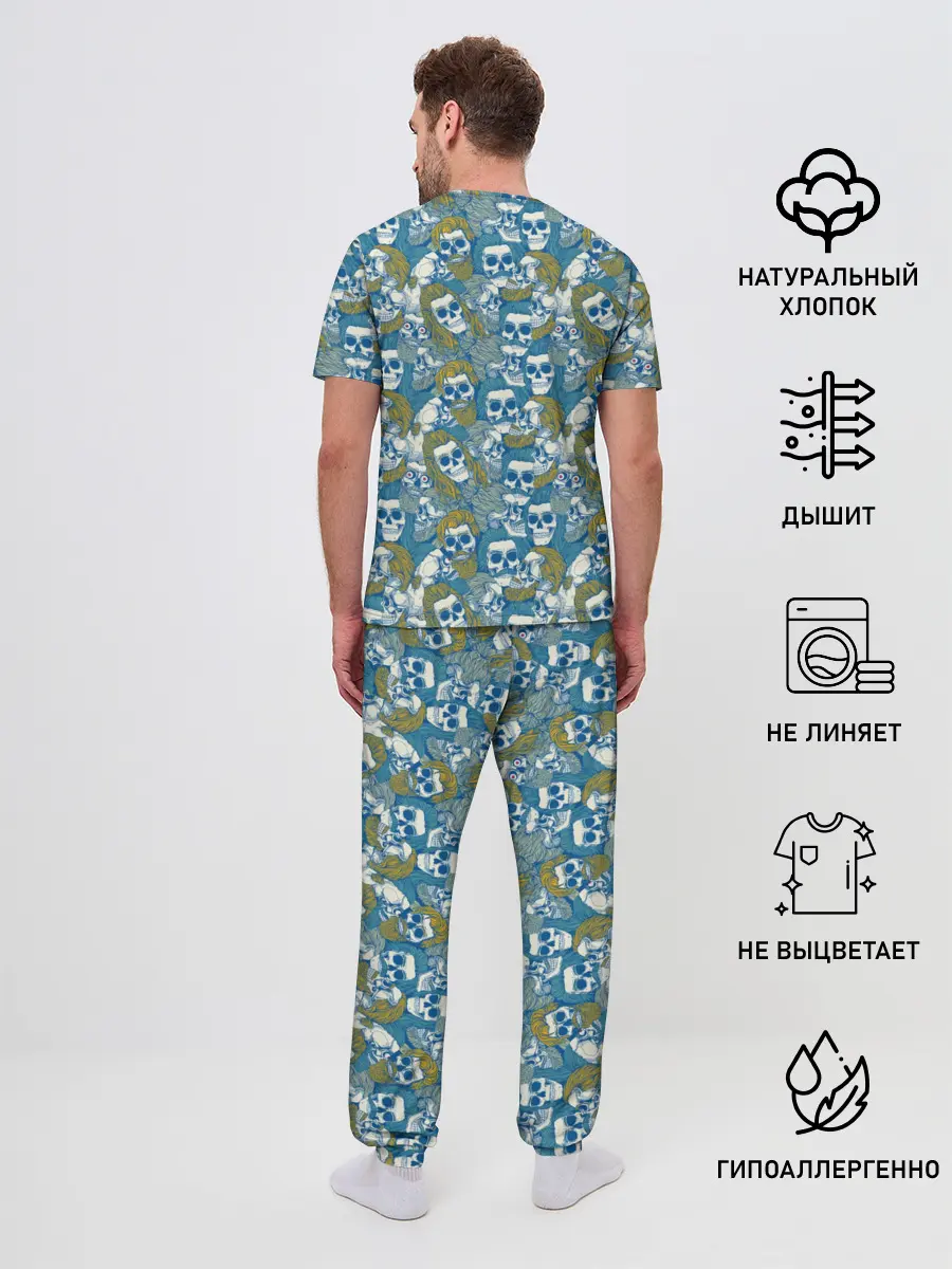 Мужская пижама с брюками / Стильные Мертвецы