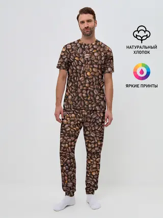 Мужская пижама с брюками / Кофемания