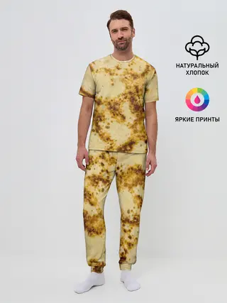 Мужская пижама с брюками / Жареный блин