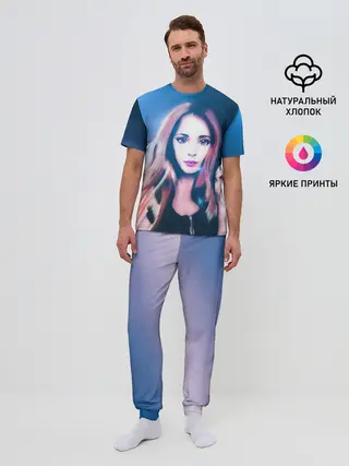 Мужская пижама с брюками / Девушка с большими глазами