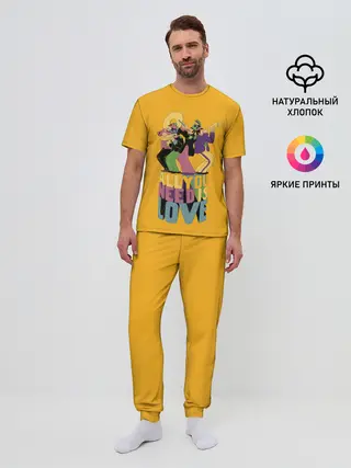 Мужская пижама с брюками / Всё что тебе нужно это любовь