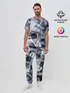 Мужская пижама с брюками / Графика дыма