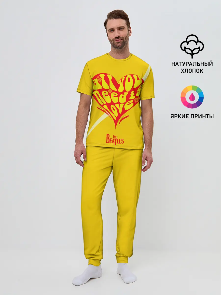 Мужская пижама с брюками / All u need is love Beatles