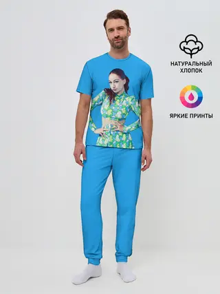 Мужская пижама с брюками / Bhad babie blue