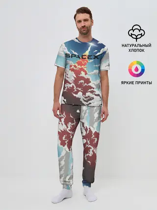 Мужская пижама с брюками / Ракета | SpaceX