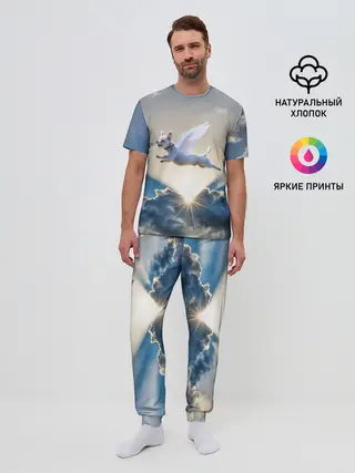 Мужская пижама с брюками / Ангельский пес