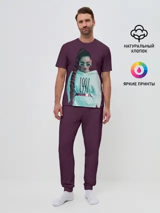 Мужская пижама с брюками / Стильная Даниэлла