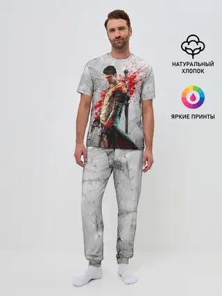 Мужская пижама с брюками / White Dante