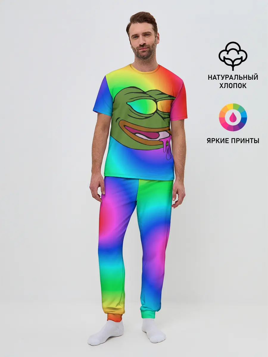 Мужская пижама с брюками / Pepe rainbow