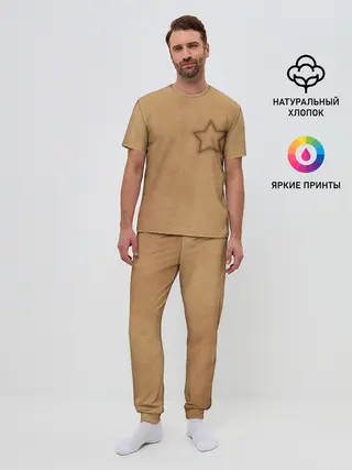 Мужская пижама с брюками / Звезда / Игра в кальмара