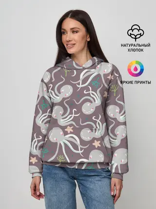 Женское худи / Осьминоги
