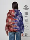 Женское худи / Сине-Красные Разводы