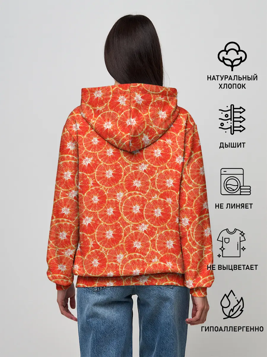 Женское худи / Красный Апельсин