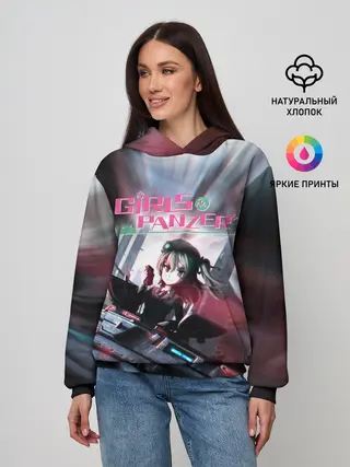 Женское худи / Девушки и танки | Арису Симада