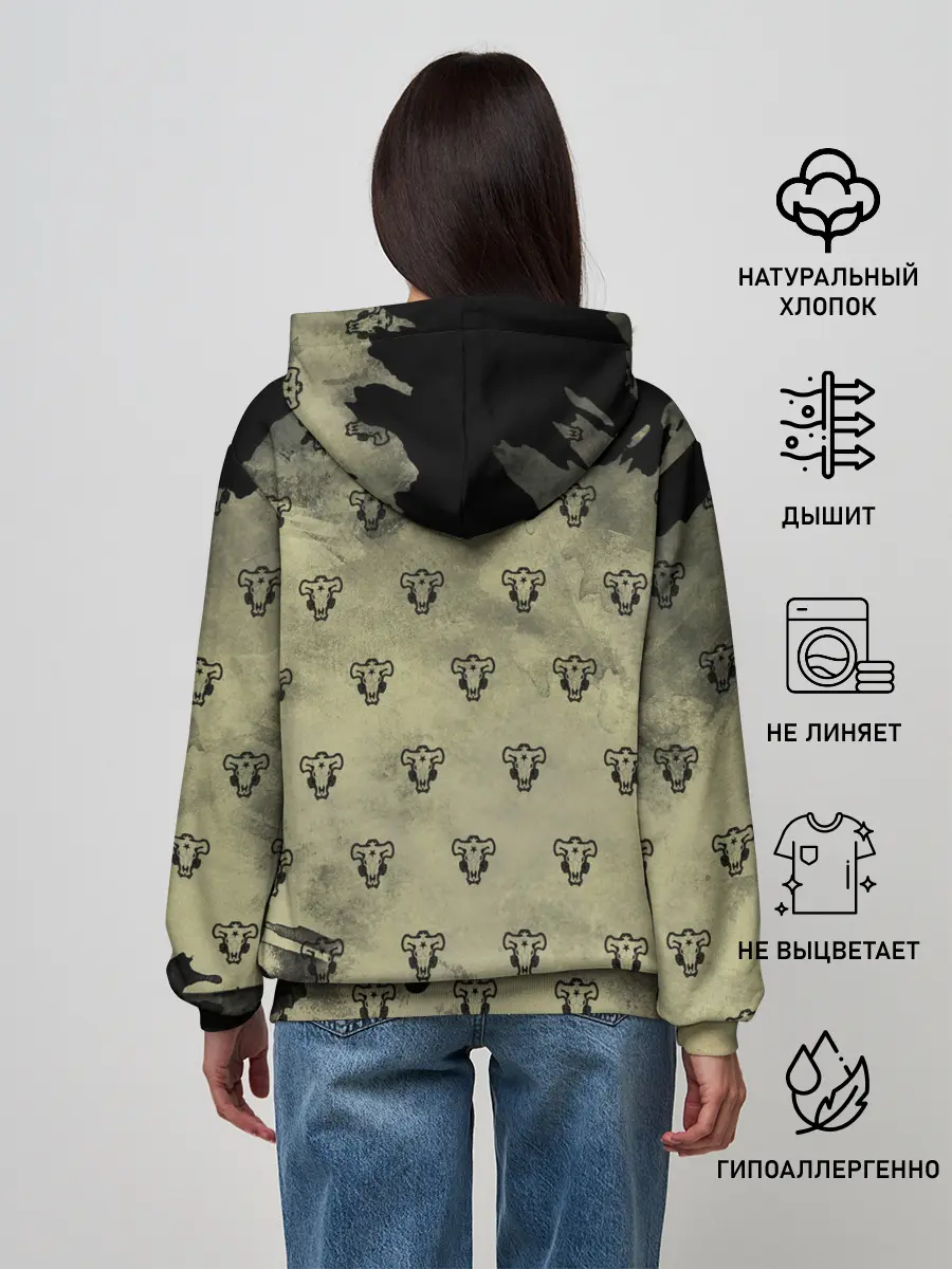 Женское худи / Чёрный клевер Черные быки