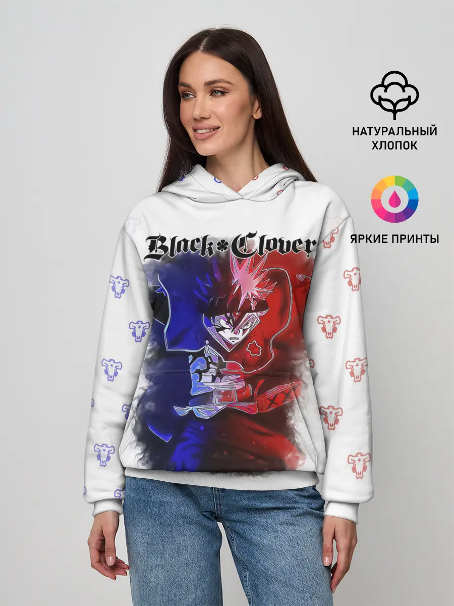 Женское худи / Аста Чёрный клевер | Черные быки