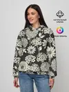 Женское худи / Белые цветы