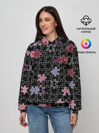 Женское худи / Пазлы Винтажный стиль