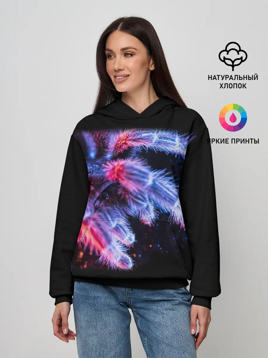 Женское худи / НЕОНОВЫЙ ПАУК