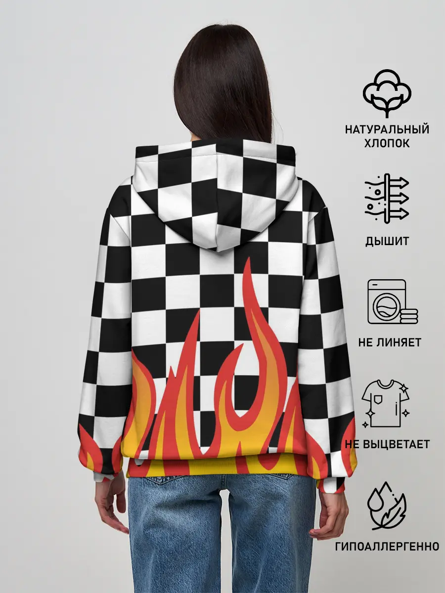 Женское худи / ОГОНЬ / УЗОР / PATTERN