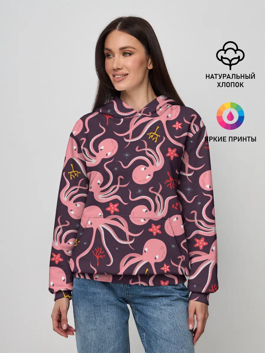 Женское худи / Осьминоги
