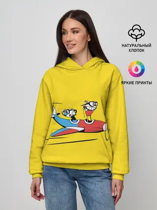 Женское худи / Летящие кружки