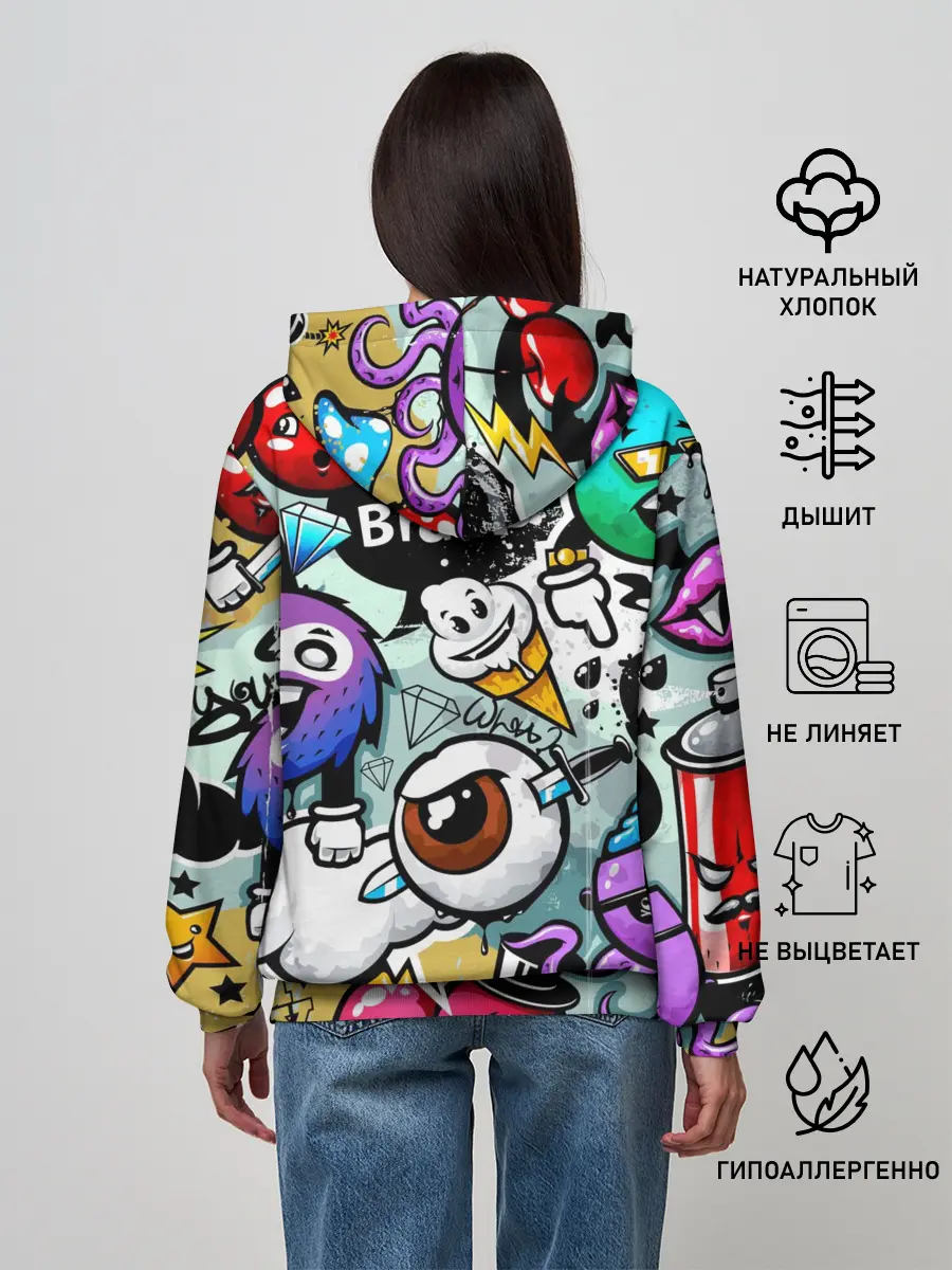 Женское худи / Граффити