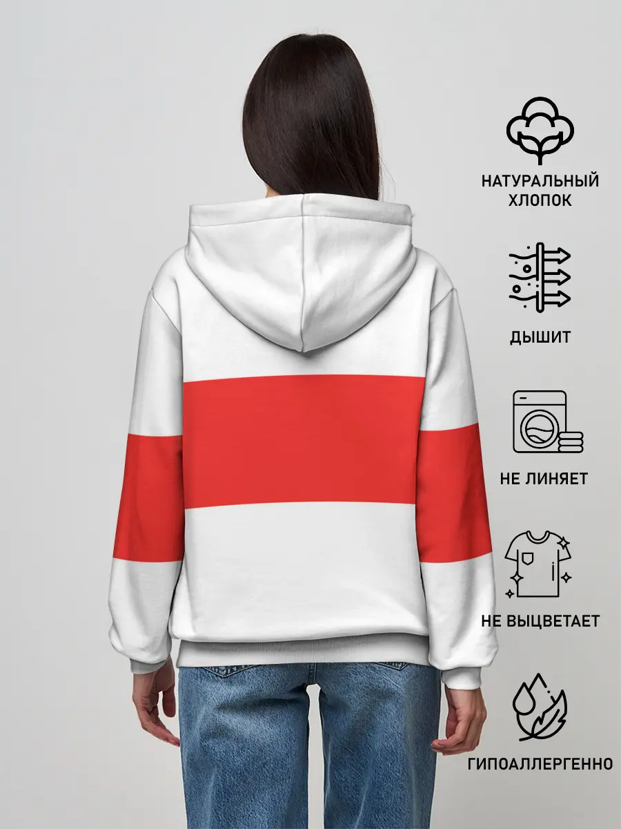 Женское худи / Чёрный клевер Аста красная полоса