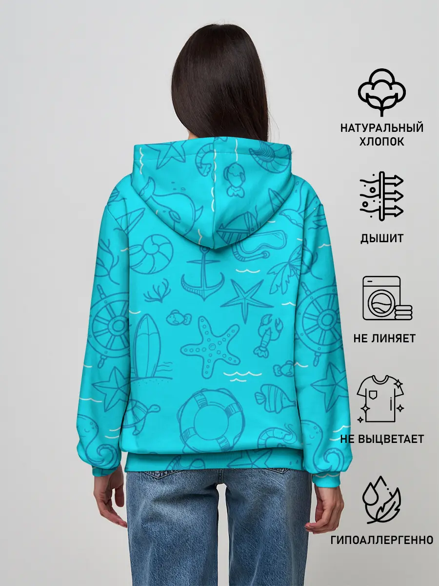 Женское худи / Морская тема