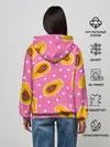 Женское худи / Папайя на розовом