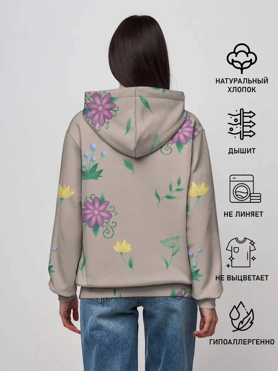Женское худи / Цветочная эстетика