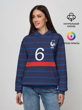 Женское худи / Погба футболист Франция