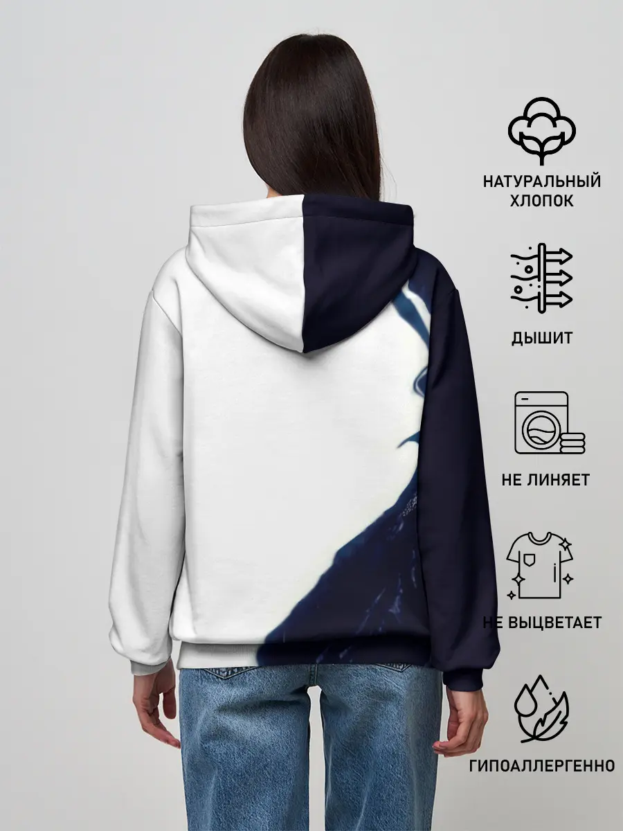 Женское худи / Черный Аста Чёрный клевер