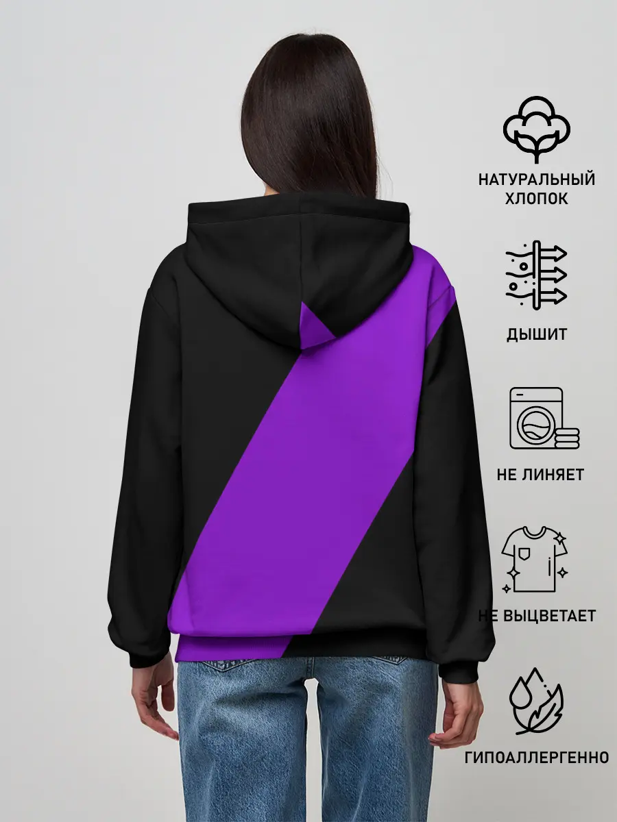 Женское худи / Чёрный клевер демон в сиреневом