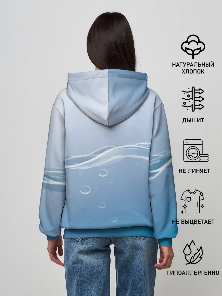 Женское худи / Акула под водой