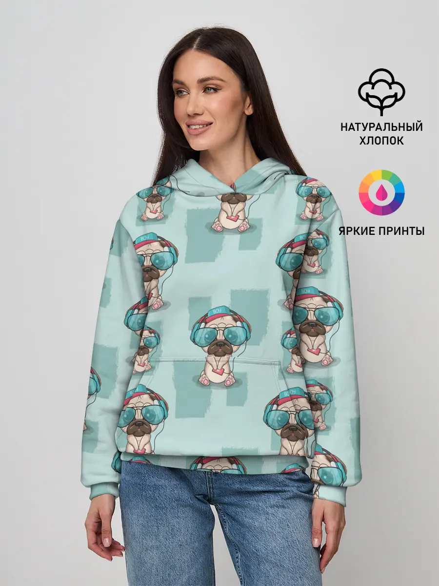 Женское худи / Крутой песик