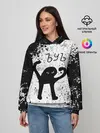 Женское худи / ЪУЪ СЪУКА брызги красок