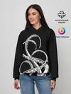 Женское худи / Octopus Black and White