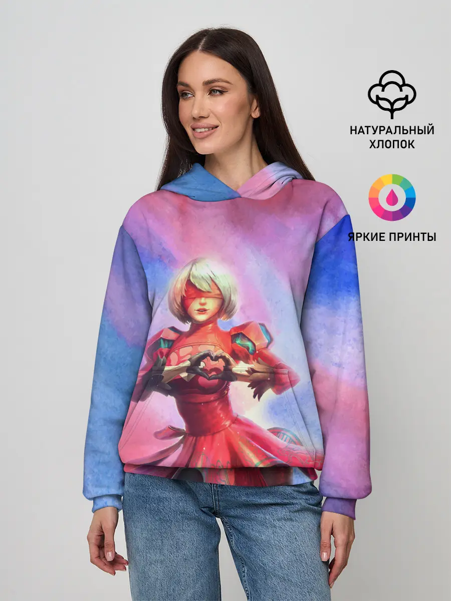 Женское худи / 2B Love | Nier Automata